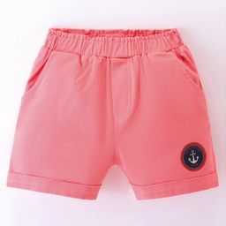 OLLYPOP Cotton Woven Shorts With Anchor Print - Pink-picture-21