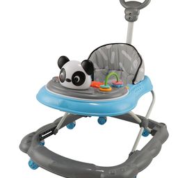 JoyRide Kidzoo BabyGo Musical Panda Walker Compact Foldable Activity Walker with Adjustable Height & Parental Handle for Boys|Girls  -  Blue-2
