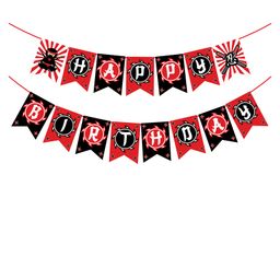 Zyozi Ninja Theme Happy Birthday Banner for Boys - Birthday Party Supplies-image-57