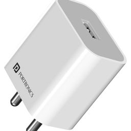 Portronics Adapto 12 2.4A 12W Fast Wall Charger for iPhone 11/Xs/XS Max/XR/X/8/7/6/Plus, iPad Pro/Air 2/Mini 3/Mini 4, Samsung S4/S5, & More(White)-19