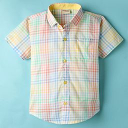 Dapper Dudes Half Sleeves Checked Shirt - Multi Colour-picture-25