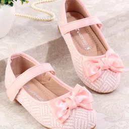 Cute Walk by Babyhug Ballerina with Velcro Closure & Bow Applique - Pink-picture-49
