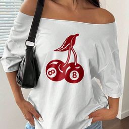 SXV STYLE Women Graphic Printed Boat Neck Cotton Oversized T-shirt-image-49