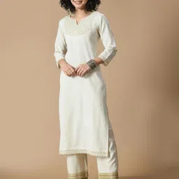 Sangria Sequined Pure Cotton A-Line Kurta-picture-56