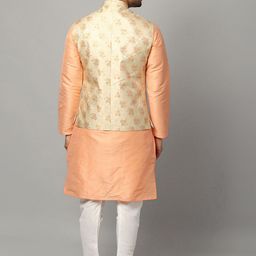Ethluxis Men Regular Dupion Silk Kurta with Churidar image 4