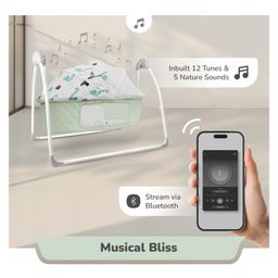 R for Rabbit Lullabies Plus The Auto Swing Baby Cradle with Remote Controller - Sea Green image 4