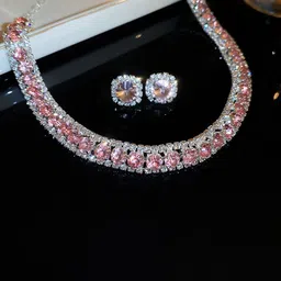 DressBerry Zircon Stone Studded Jewellery Set-12