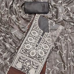DIVASTRI Embroidered Organza Unstitched Dress Material-image-75