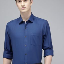 Arrow Manhattan Slim Fit Opaque Self Design Textured Pure Cotton Formal Shirt-picture-23