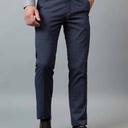 Ostermann Men Checked Mid-Rise Cotton Trousers-image-36