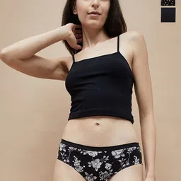 Ginger by Lifestyle Women Pack Of 3 Printed Mid-Rise Briefs 1000011381863-BLACK-image-44