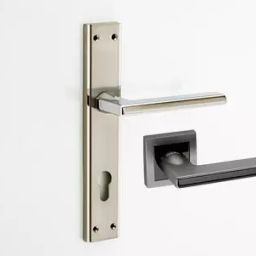 Quba Q 437 254 mm(10 Inch) Zinc Alloy BN and BM Finish Door Handle Set-image-65