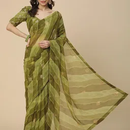 RATAN Leheriya Poly Georgette Leheriya Saree-image-24