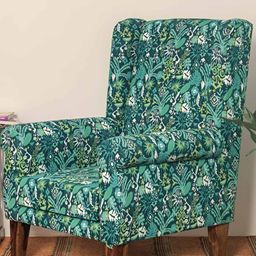Chumbak Begum Green Tropical Ikkat Printed WingChair-image-67