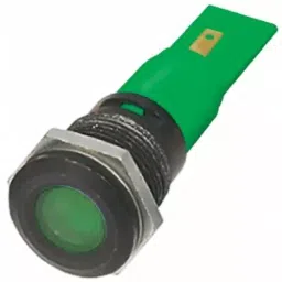 RS PRO Green Panel Mount Indicator , Mounting Hole Size 16 mm, Termination Type Solder Tab, Model No 208318-33