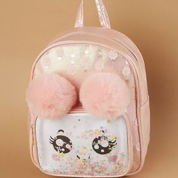Ginger by Lifestyle Kids Girls Floral Embellished PU Bucket Sling Bag with Applique-6
