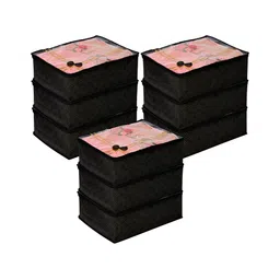 Aura Black Set of 6 Regular Multi-Utility Organisers-picture-1