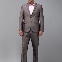 Park Avenue Men Medium Grey Super Slim Fit Solid Suit-image-21