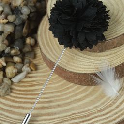House of Pataudi Black Magic Petal Brooch-picture-34