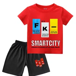 FRENCH KLEIDER Boys Printed T-shirt with Shorts-image-62