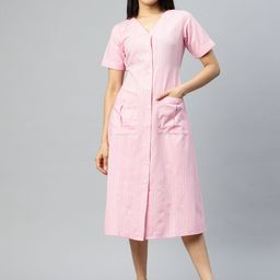 Cottinfab Striped A-Line Midi Dress-image-27