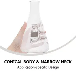 Glassco GC-231.202.055PCS Conical Erlenmeyer Flask with Pouring Spout 500 ml (Pack of 5 Pcs) image 4