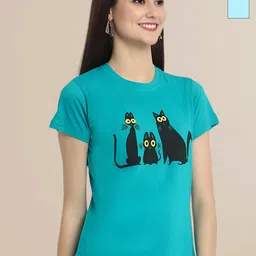 Mast & Harbour Women Typography 2 Printed Applique T-shirt-picture-13