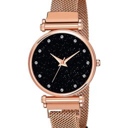CSAMON Women Embellished Analogue Watch Csamon_34_RoseGold _12 Diamouns-image-100