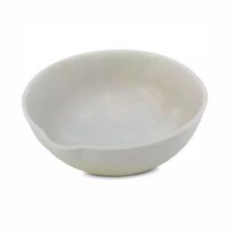 RELIGLAS 45 ml White Round Bottom Silica Basins Dishes with Spout, 11.006.04-41