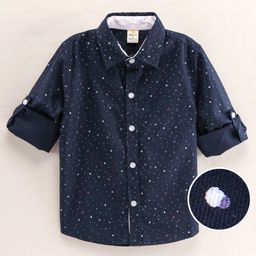 Brats And Dolls Cotton Full Sleeves All Over Printed - Blue-image-0