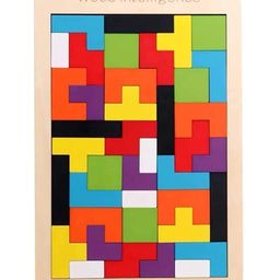 Vworld Wooden Puzzle Games Wooden Intelligence Board Puzzle 40 Pieces - Multicolour-image-5