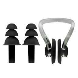 KARBD Nose Clip and Ear Plugs for Swimming Water Protection Earbuds Nose Plug - 1 Set, Black-10