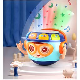 YAMAMA Music Tambourine Story Tumbler Drum Toy For Kids Mini Hand Drum Shaking Toy With Lights And Music Musical Toys For Kids Children Educational Toy - Multicolor-14