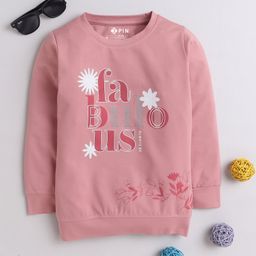3PIN Full Sleeves Fabulous Text Printed Tee - Pink-image-9