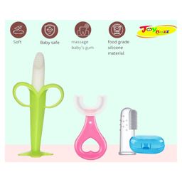 Joy Buzz Silicone Toothbrushes Pack Of 3 - Pink-image-92