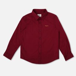 Pepe Jeans Cotton Woven Full Sleeves Solid Shirt - Red-image-93