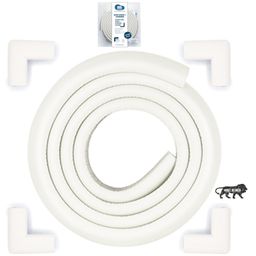 Kids Station Furniture Edge Guard and Corner Protector Combo Packs - Pre-Taped Corner Guards, Non-Toxic - Baby Proofing & Child Safety - 2m Edge Guard, Pack of 4 Corner Guards - Density 60g/m, Thick 3cm (Off-White)-7