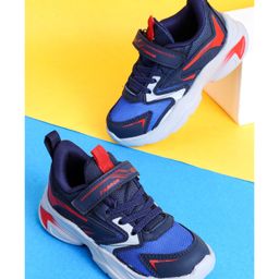 ABROS Colour BlockedVelcro Closure Shoes - Navy Blue & Red-image-93