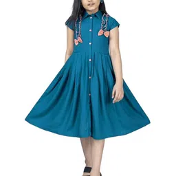 MODERN DREAM Shirt Collar Fit & Flare Dress-image-98