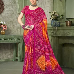 DIVASTRI Bandhani Poly Chiffon Bandhani Saree-image-88