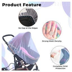 Bembika Baby Stroller Mosquito Net - The Ultimate Mosquito Net for Kids, Perfect Pram Net Cover, Ideal Mosquito Net for Baby Strollers and Prams, Compact and Stylish in Nature image 4