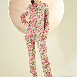 First Resort by Ramola Bachchan Printed Shirt With Trousers Co-Ords-image-73