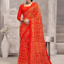 KALINI Bandhani Poly Chiffon Bandhani Saree-image-50