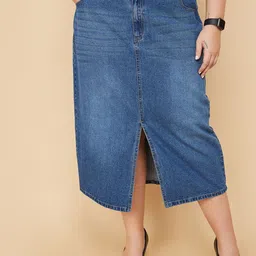 max Pure Cotton A-Line Midi Skirt-image-63