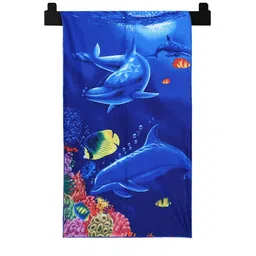 Kuber Industries Blue & White 1 Printed Cotton 210 GSM Bath Towel-image-54