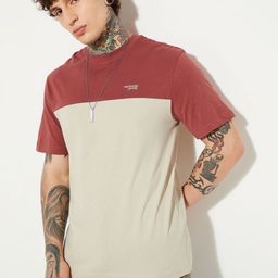 max Men Colourblocked Round Neck Pure Cotton T-shirt-image-48