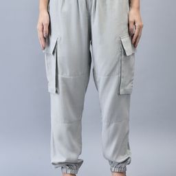 Woodland Women Mid-Rise Cargos Trousers-image-29