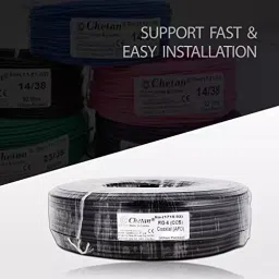 Allextreme RG-6(CCS) APD Coaxial Dual Shield Cable Black Color for DTH, Broadband and Computer Network, ‎CH-0057 (Roll of 60 m) image 4