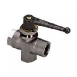 Legris Nickel Plated Brass 3 Way Ball Valve Threaded 1/4 inch 11.8 mm, 0448 06 13 (Pack of 2 Pcs)-picture-1