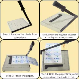Staprico Guillotine Paper Cutter & Trimmer with Magnetic Paper Adjuster, 8294 for A4, B5, A5, B6, B7 Sizes image 3